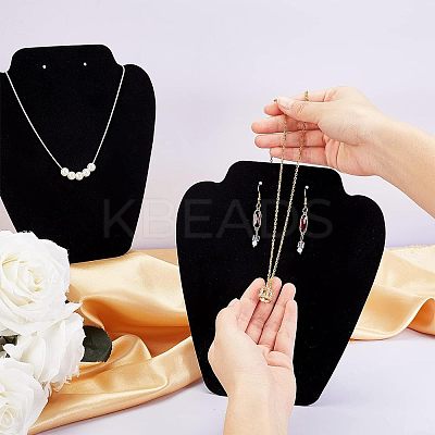 Flocked Cloth with Paperboard Jewelry Display Stands NDIS-FG0001-02-1