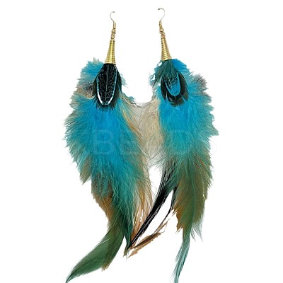 Alloy Feather Dangle Earrings FS-WGF4526-01-1
