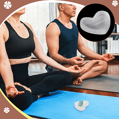 Heart Natural Selenite Decorative Bowls AJEW-WH0460-043A-1