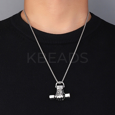Zinc Alloy Pendant Necklaces NJEW-M211-14D-ASP-1