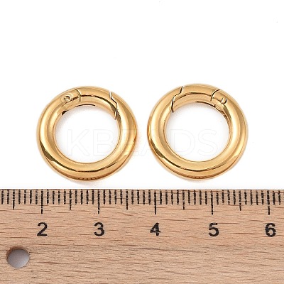 Ion Plating(IP) 316 Stainless Steel Spring Gate Rings LS-STAS-M296-01G-C-1
