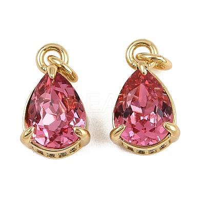Brass Pave Cubic Zirconia Pendants KK-L240-05G-02-1