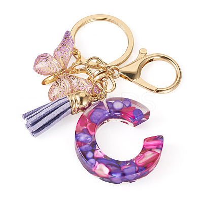 Resin Butterfly Pendant Keychains KEYC-TAC0034-03C-1