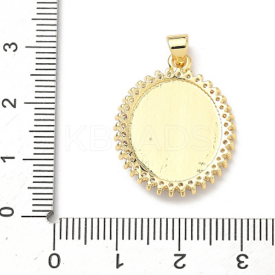Brass Micro Pave Cubic Zirconia Pendants KK-P345-52G-02-1