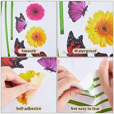 PVC Self Adhesive Wall Decorative Stickers STIC-WH0002-037-1