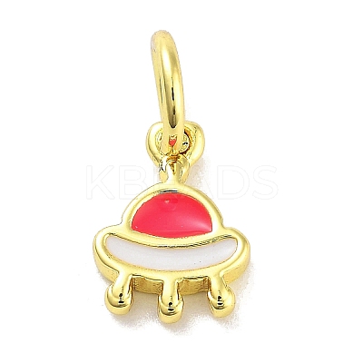 Real 18K Gold Plated Rack Plating Brass Enamel Charms KK-M293-28G-03-1