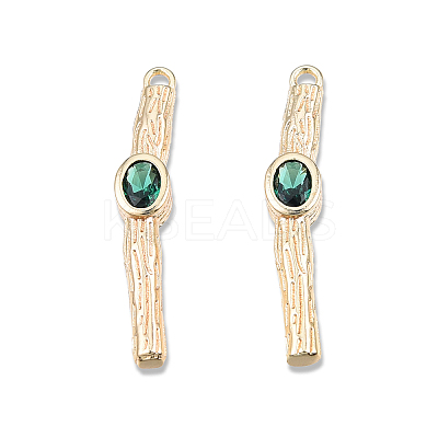 Brass Pave Cubic Zirconia Pendants KK-N232-482A-1