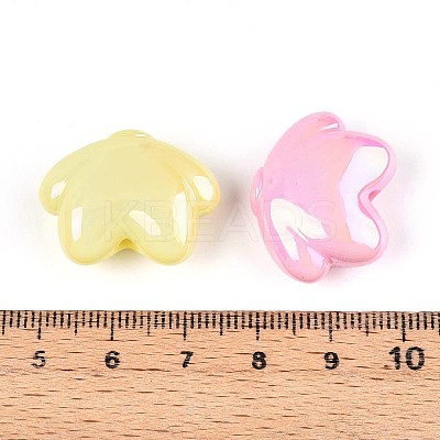 UV Plating Opaque Acrylic Beads OACR-T028-49-1