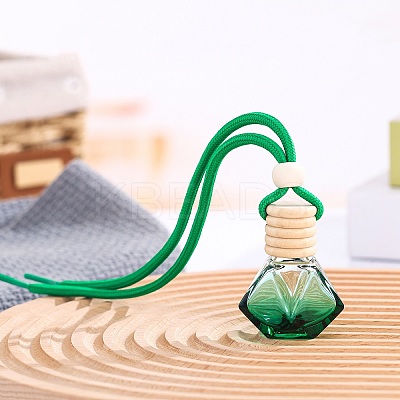 8ML Polygon Glass Perfume Bottles Air Freshener Diffuser Bottle Hanging Ornamen PW-WGF8FD9-01-1