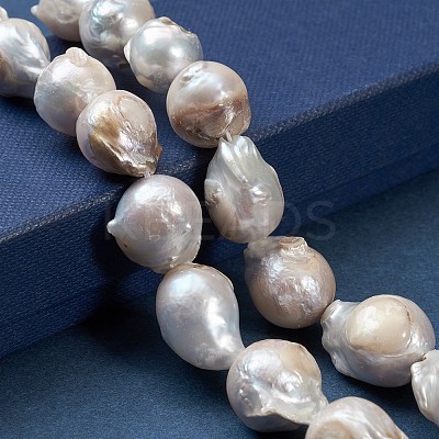 Natural Baroque Pearl Keshi Pearl Beads Strands PEAR-K004-20-1