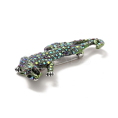 Alloy Rhinestone Brooches X-JEWB-P013-19AS-1