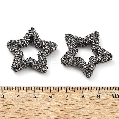 Star Shape Polymer Clay Rhinestone Beads CLAY-NH0001-06L-1