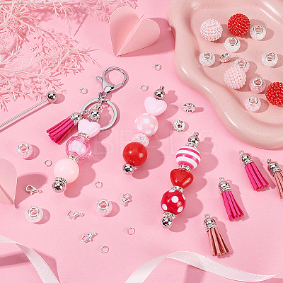 DIY Beadable Keychain Making Kit DIY-PH0017-44-1