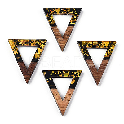 Opaque Resin & Walnut Wood Pendants RESI-TAC0021-68-1