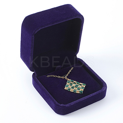 Square Velvet Jewelry Boxes for Pendant CON-WH20013-03B-1