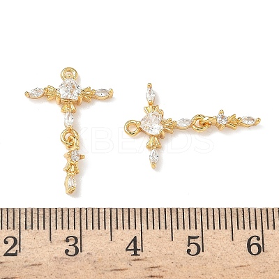 Brass Micro Pave Cubic Zirconia Pendants KK-Z136-05G-02-1
