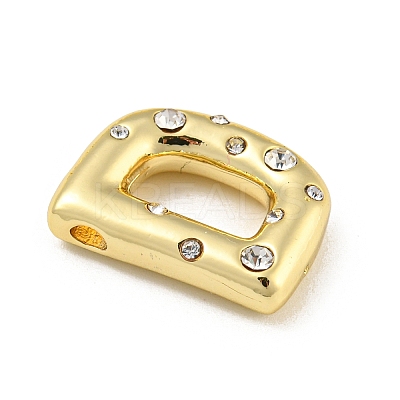 Brass Micro Pave Clear Cubic Zirconia Pendants KK-E093-04G-D-1