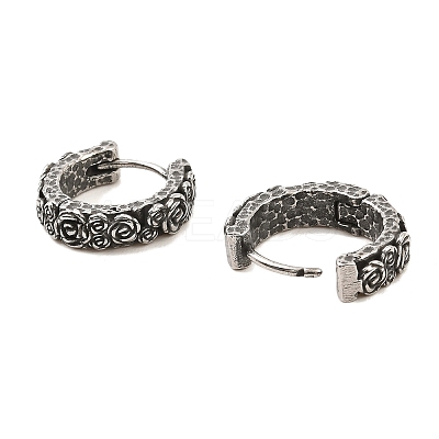 316 Surgical Stainless Steel Hoop Earrings EJEW-D096-02C-AS-1