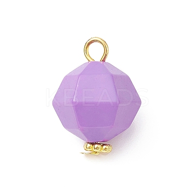 Alloy with Faceted Acrylic Beads Pendants PALLOY-JF02096-1