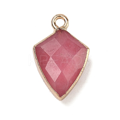 Dyed Natural Pink Chalcedony Pendants G-K422-01G-01-1