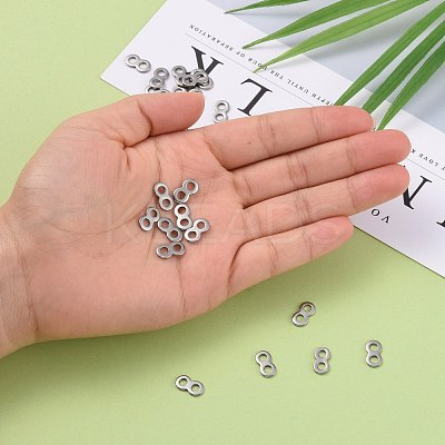 Tarnish Resistant Infinity 201 Stainless Steel Bead Spacer Bars STAS-R064-46-1