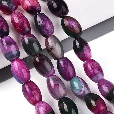 Dyed Natural Agate Beads Strands G-T144-51A-03-1