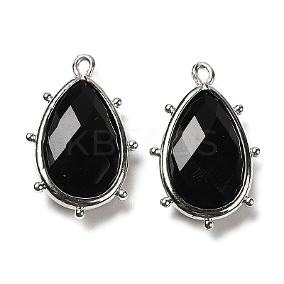 Natural Obsidian Pendants G-B009-02P-I-1