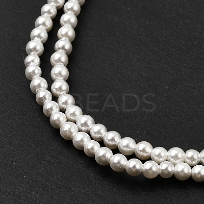 Electroplated Shell Pearl Beads Strands BSHE-K017-2mm-1