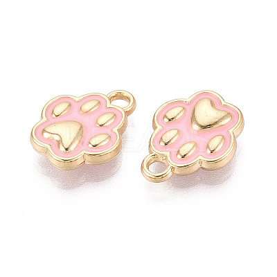 Light Gold Tone Alloy Enamel Pendants FIND-N011-19KCG-1