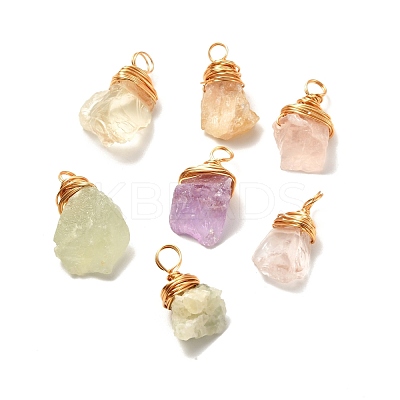 Natural Quartz Pendants PALLOY-JF00939-1