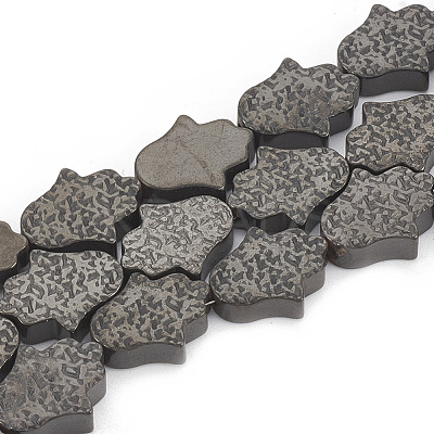 Electroplate Non-magnetic Synthetic Hematite Beads Strands G-N0321-09-1