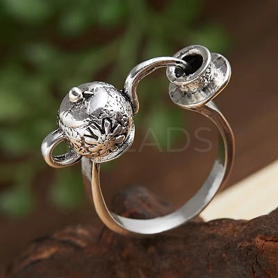 Teapot & Teacup Alloy Finger Rings for Unisex FS-WG8E880-01-1