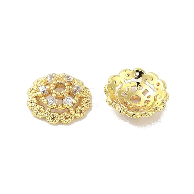 Rack Plating Brass Beads Caps KK-B088-03B-G-1