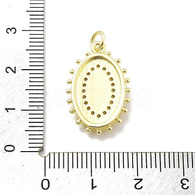 Rack Plating Brass Micro Pave Cubic Zirconia Pendants KK-D359-19G-1