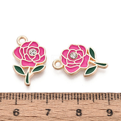 Alloy Rhinestone & Enamel Pendants ENAM-T024-63C-G-1