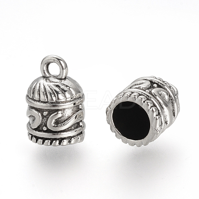 Tibetan Style Alloy Cord Ends TIBE-Q075-02AS-LF-1