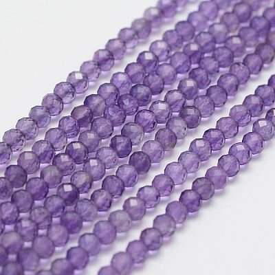 Natural Amethyst Bead Strands G-P271-3mm-09-1