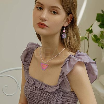 32Pcs 4 Style Ion Plating(IP) 201 Stainless Steel Filigree Pendants STAS-NB0001-20-1