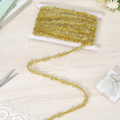 25 Yards Polyester Filigree Sparkle Tinsel Hanging Garland DIY-CY0001-97C-1