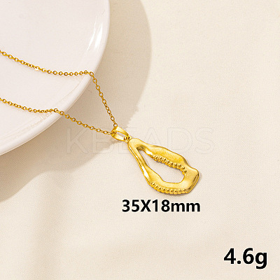 304 Stainless Steel Shell Pendant Necklaces for Women MD4467-12-1