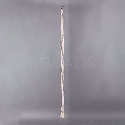 Handmade Cotton Rope Hanging Planters Sets LS-AJEW-WH0112-05-1