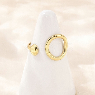 304 Stainless Steel Cuff Rings RJEW-D332-05G-1