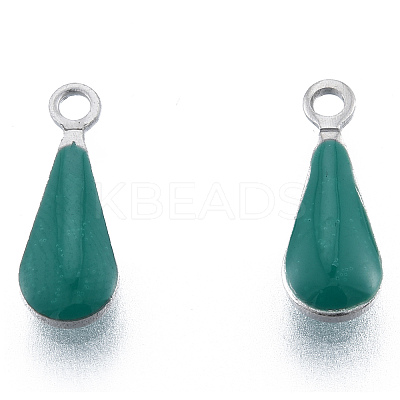 304 Stainless Steel Enamel Charms STAS-N092-178C-1