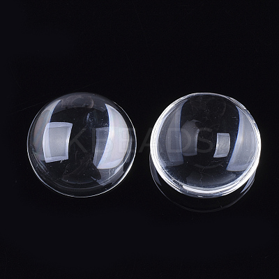 Transparent Glass Cabochons GGLA-R026-20mm-B-1