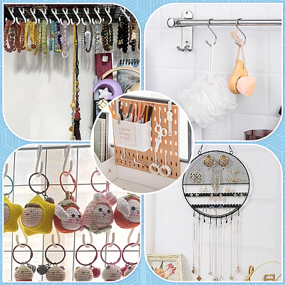 30Pcs 304 Stainless Steel S-shape Hooks STAS-PH0006-71-1