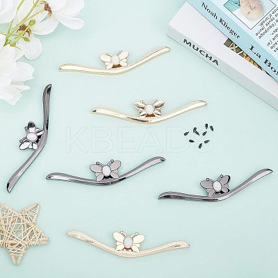 6 Sets 2 Colors Zinc Alloy Bag Concer Protecter PALLOY-CA0001-93-1