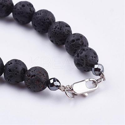 Natural Gemstone Beaded Necklaces & Stretch Bracelets Jewelry Sets SJEW-JS00918-1