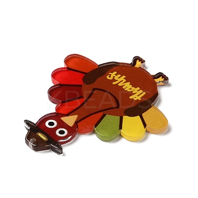 Thanksgiving Day Translucent Resin Big Pendants RESI-K019-10D-1