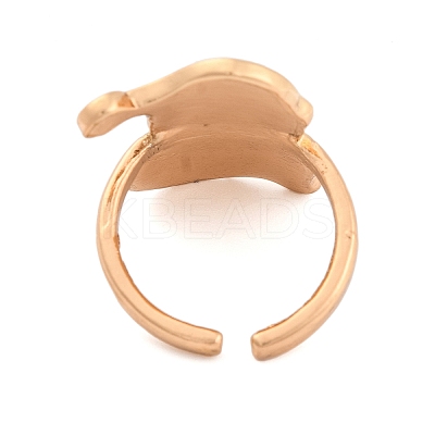 Christmas Theme Alloy Enamel Open Cuff Ring RJEW-C106-02G-KCG-1
