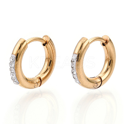 201 Stainless Steel Huggie Hoop Earrings STAS-S079-162A-G-1